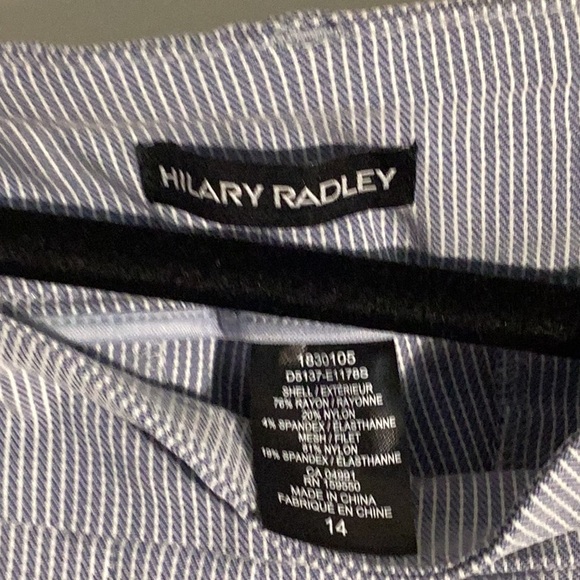 Blue and white stripe capris - Picture 3 of 4